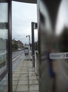 At the tram stop in Shandwick Place